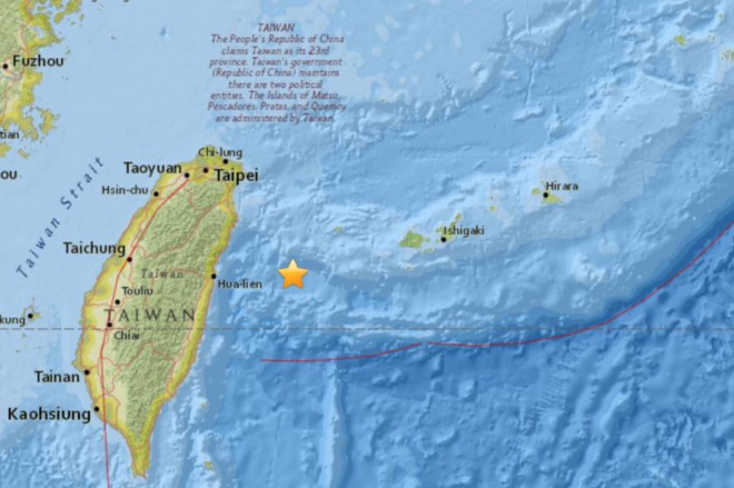 【地震速報】台湾でM5.4地震、沖縄で震度2の揺れを観測！津波はなし