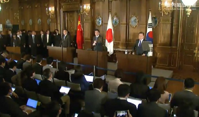 日中韓首脳会談、北朝鮮の非核化で連携を確認！李克強首相「世界の平和と繁栄のために」