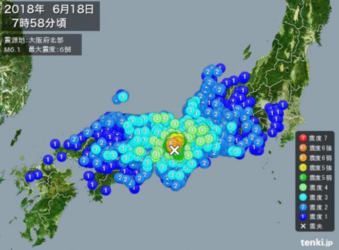 大阪の震度6弱地震、新たな歪が発生か！？周囲の断層に刺激！「より大きな地震が起きやすい」