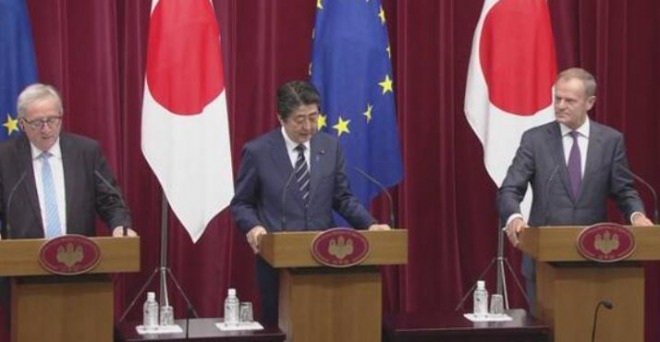日本とEUがＥＰＡ（経済連携協定）に署名！TPPを超える巨大な自由貿易圏に！「歴史的な一歩」