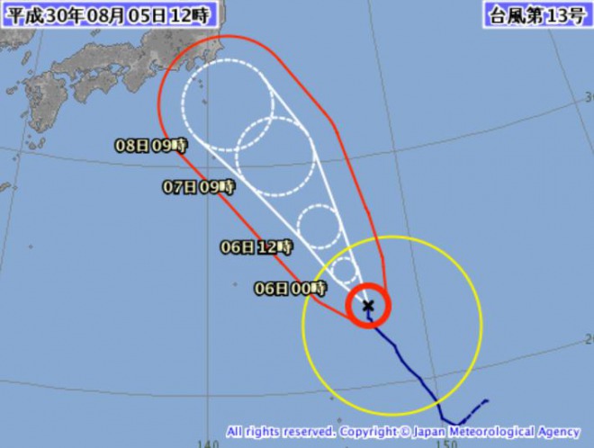 台風第13号 (サンサン)、本州直撃コースで移動！低速で首都圏に接触か　再び記録的大雨の恐れ