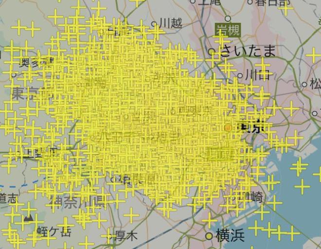 東京23区全域で猛烈な雷雨！ゲリラ豪雨で突然の大雨に！ヤフー天気地図が雷マークで埋まる・・・