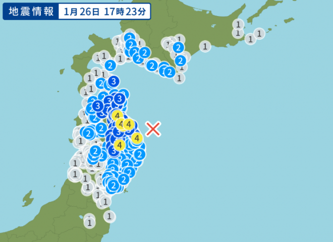 東北地方でM5.7の地震、岩手県や青森県で震度4！熊本県の震度5弱では気象庁が会見も　連続地震に注意
