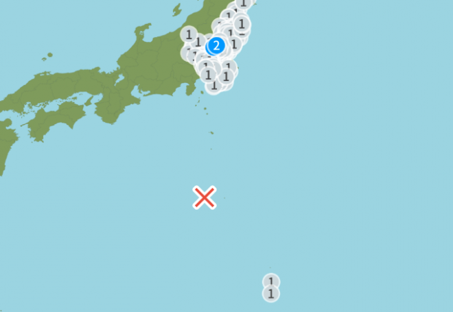 【地震速報】鳥島近海でM5.9の地震、首都圏でも揺れを観測！栃木で震度２　津波の心配は無し