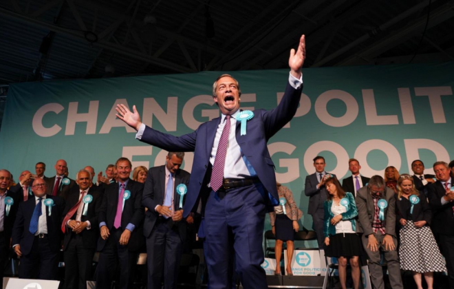 イギリス分裂の恐れ、ブレグジット党が結党1ヶ月で支持率トップに！英国版トランプ？「二大政党制をぶっ壊す」