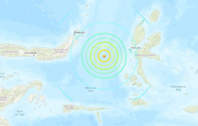 インドネシアでM6.9の地震、津波警報が一時発表も！M4.8・M4.9・M4.6などの余震も連発！