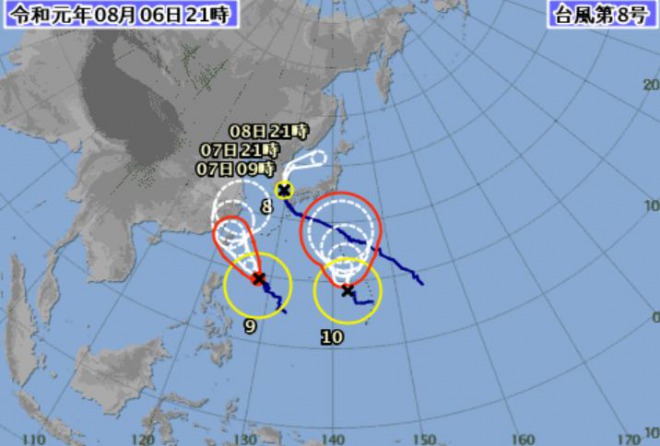台風が3つ、今度は台風10号（クローサ）が発生！日本列島直撃コース！週明けに首都圏と接触の恐れ