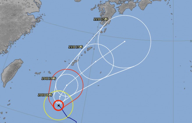 【警戒】台風20号の進路が日本直撃ルートに！22日に九州接近、来週半ばには本州上陸の可能性も・・・