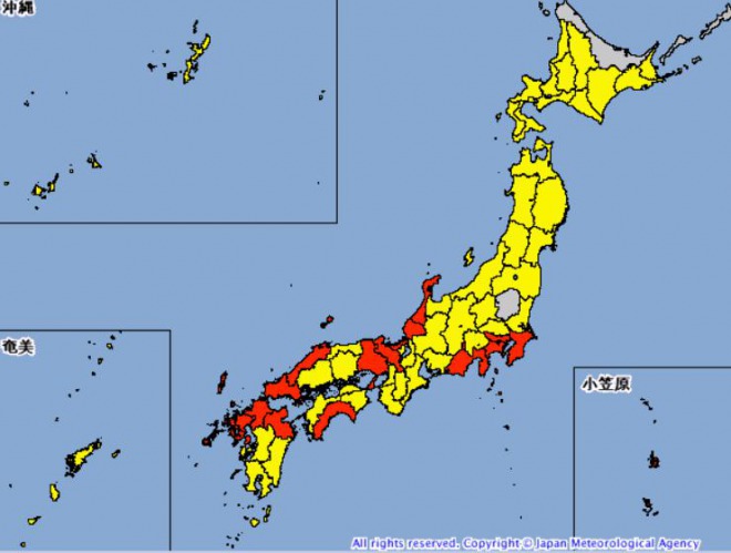 全国各地に暴風警報、九州地方から関東地方の広範囲で大雨！休校の学校が相次ぐ！強風で交通インフラに影響