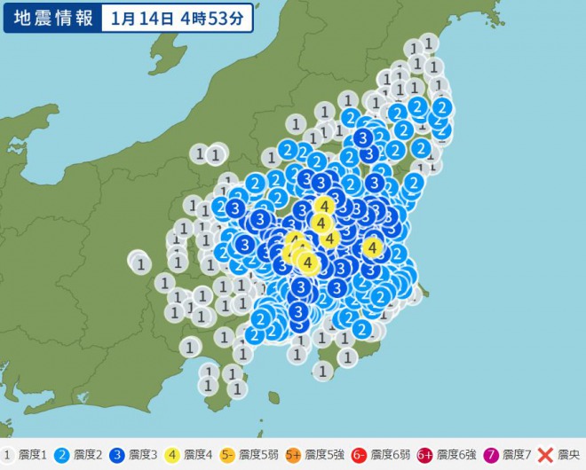 各地で地震多発！沖縄でM4.2、茨城でもM5.0、北海道ではM4.7！