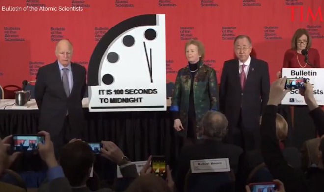 終末時計の残り時間が100秒に！1947年以降で最も滅亡に近く　20秒進む