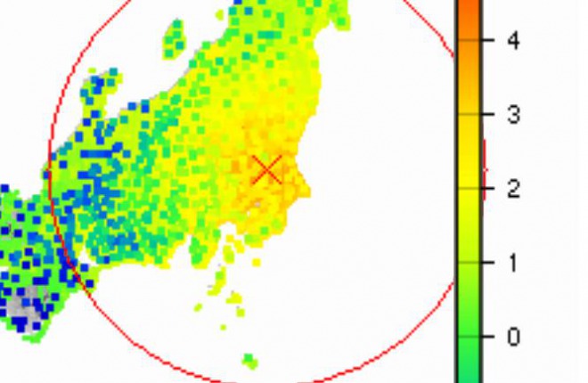 【緊急地震速報】茨城県南部でM5.3の地震が発生！首都圏の広範囲で震度4の揺れ