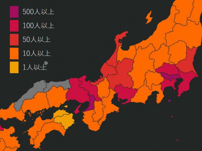 【速報】国内で新たな感染者514人！1日では過去最多、死者も100人超える！神奈川県も67人追加　新型コロナ
