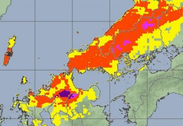 「50年に一度の記録的な大雨」　九州北部や山口県萩市見島などに警報　気象庁