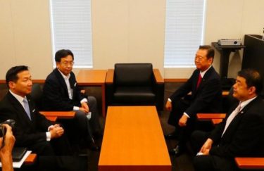 小沢一郎議員と枝野幸男代表が会談　新党合流で協力一致　自民党に対抗するための野党結集へ