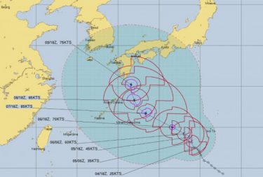 【速報】台風14号 (チャンホン)が日本の南で発生！九州地方から東海地方に上陸する恐れ