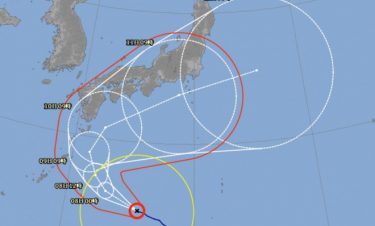 【警戒】台風14号、9日が勢力のピーク予想に！九州地方や南沙諸島は大荒れ！10日以降は近畿や関東も