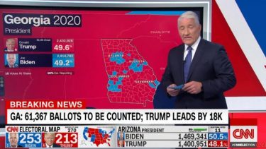 【大注目】ジョージア州で665票差の大接戦に！開票率99％でトランプ氏とバイデン氏が横並び！ここで大統領の行方が確定か