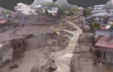 熱海市の土石流、行方不明者は約80人に！約130棟が被害　起点付近の盛り土が誘発？県が周辺の原因調査へ