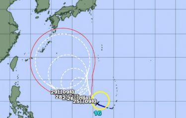 台風16号、来週に日本列島上陸へ　27日は中心気圧925hPaまで発達予想　高い海水温で勢力強まる恐れ