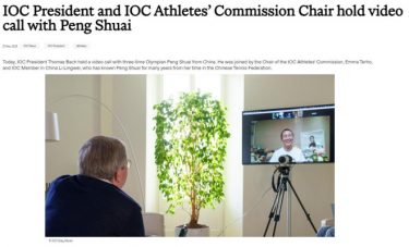 IOCのバッハ会長、消息不明の中国テニス選手との通話報告　共産党幹部の告発問題で中国政府への批判相次ぐ！