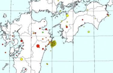 日向灘で余震多発、有感地震が10回以上！震度3も4回観測　別の本震が隠れ潜む？