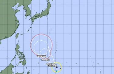 今年初の台風観測、台風１号「マラカス」が太平洋に発生！来週以降に日本接近の恐れ　気圧は1000ヘクトパスカル