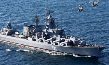 ロシア軍の旗艦「モスクワ」、ロシア国防省も沈没を認める！大型巡洋艦の沈没に世界が驚愕！ウクライナの対艦ミサイルが成果