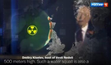 ロシア国営テレビ「核ミサイル1発でイギリスを世界地図から抹消できる」「核兵器の海中爆破で巨大津波を」