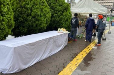 安倍晋三元首相の銃撃現場、奈良市長が再開発の見直しを検討か　「（倒れた場所の）演台の真上を道路が走るのはどうか」