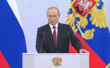 【速報】ロシアのプーチン大統領、ウクライナ4州の併合宣言！「停戦交渉の用意ある」