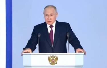 プーチン大統領が年次教書演説！核軍縮の停止を表明　ウクライナ侵攻を正当化　「彼ら(西側)が戦争を始めた」
