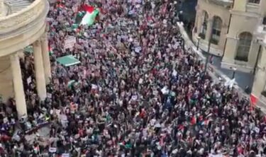 世界各地でパレスチナとイスラエルの両勢力が大規模な抗議デモ！ロンドンには５万人　パレスチナデモを制限する国も　国連「ガザ侵攻は民族浄化」