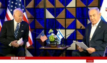 【速報】バイデン米大統領とネタニヤフ首相の会談始まる！病院爆破はパレスチナ側のロケット誤爆と言及！　犯人は不明なまま　