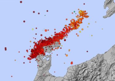 石川県で再び震度5強、余震回数が800回超える！今後も数週間から数年継続の恐れ　能登半島地震