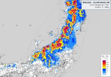 【注意】東日本各地で大雪！関東甲信の山沿いで大量の積雪、中央自動車道も一部通行止め　気象庁は大雪警報で警戒呼びかけ